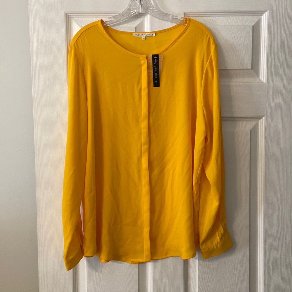 Violet & Claire Long Sleeve Blouse size XL length 29” bust 42” brand new